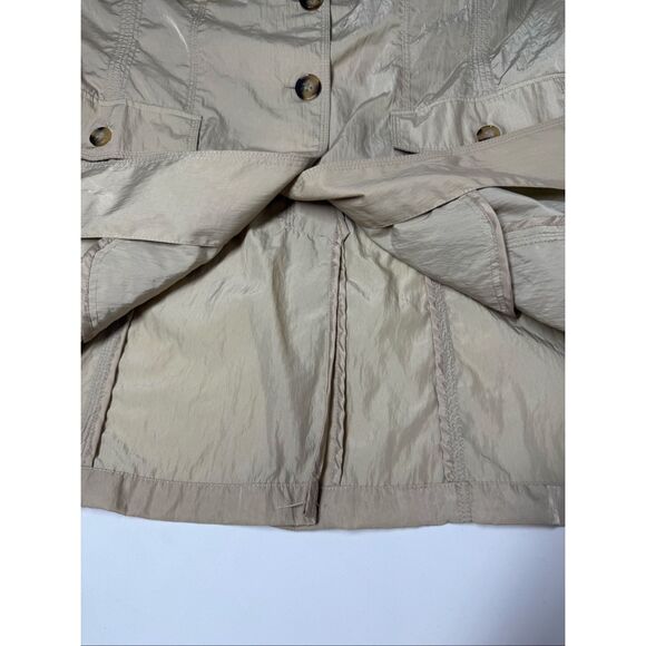 Barbara Lebek Women’s Lightweight Trench Coat Beige Belted Size 16 See Notes - Picture 11 of 16